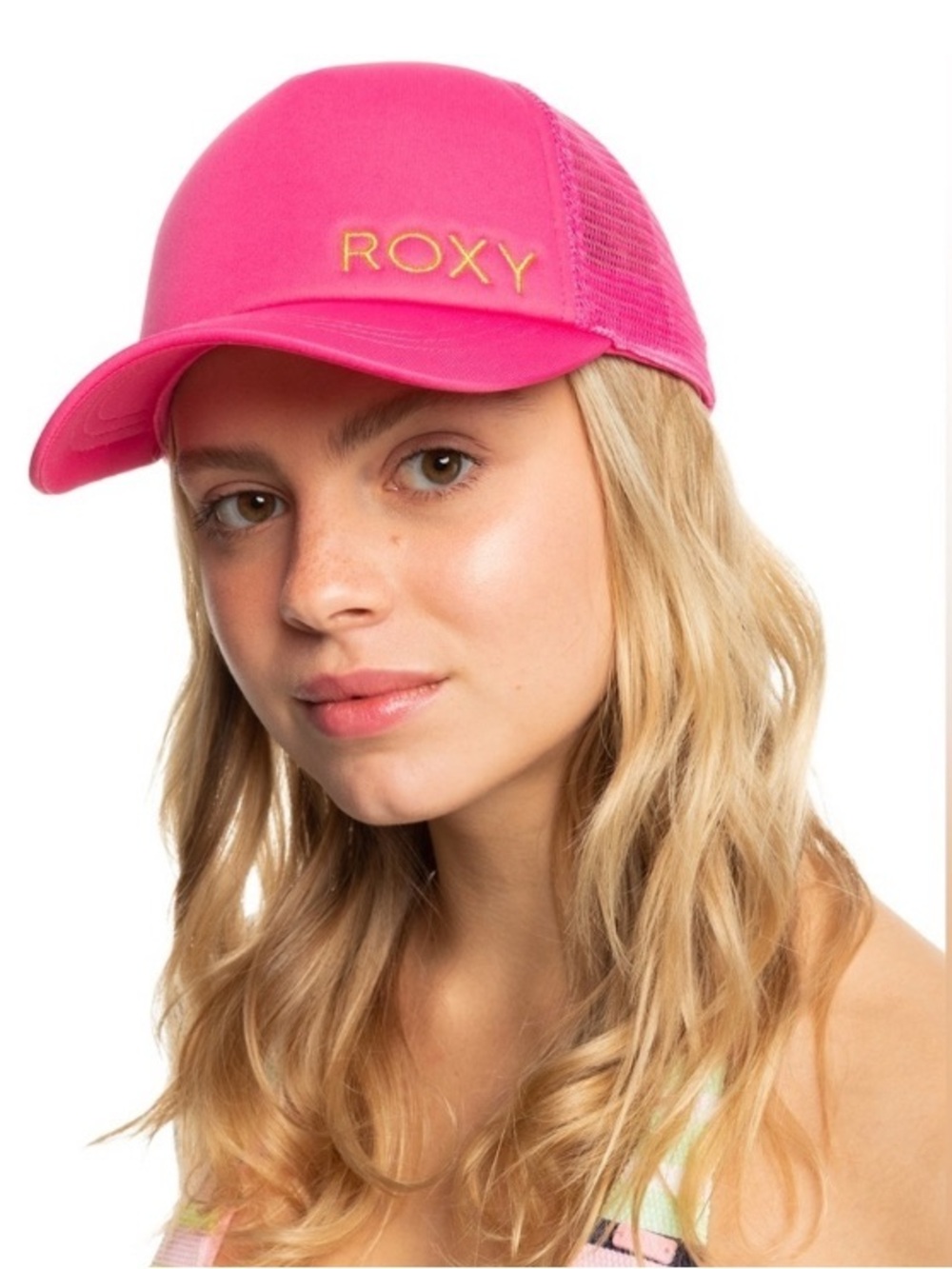 ROXY Trucker Hat Neon Pink NWOT